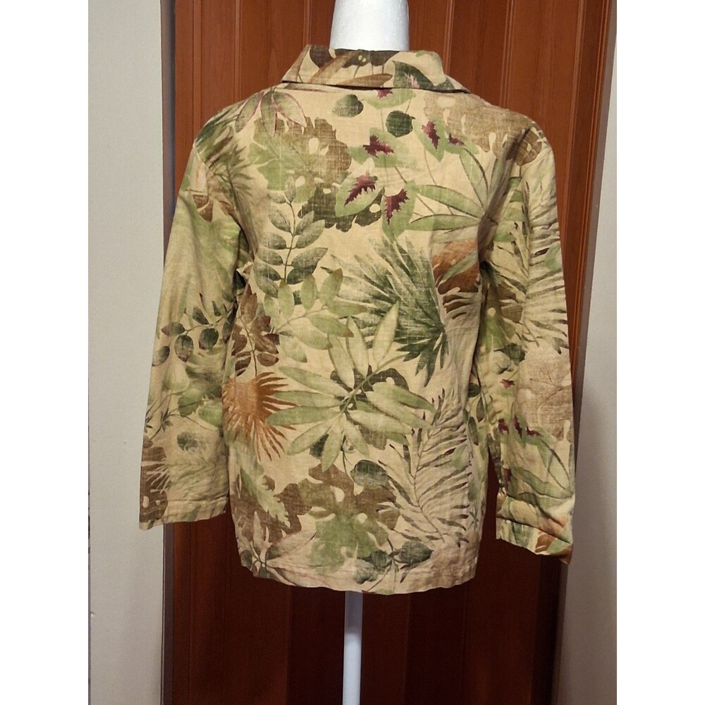 Drapers & Damons Tropical Beige/green Blazer 100% Cotton Medium - Picture 3 of 11